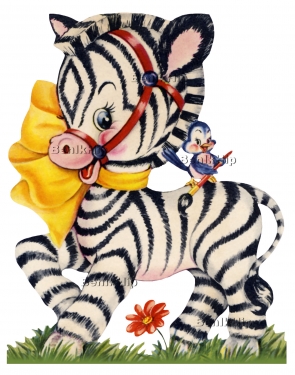 Strijkapplicatie vintage zebra